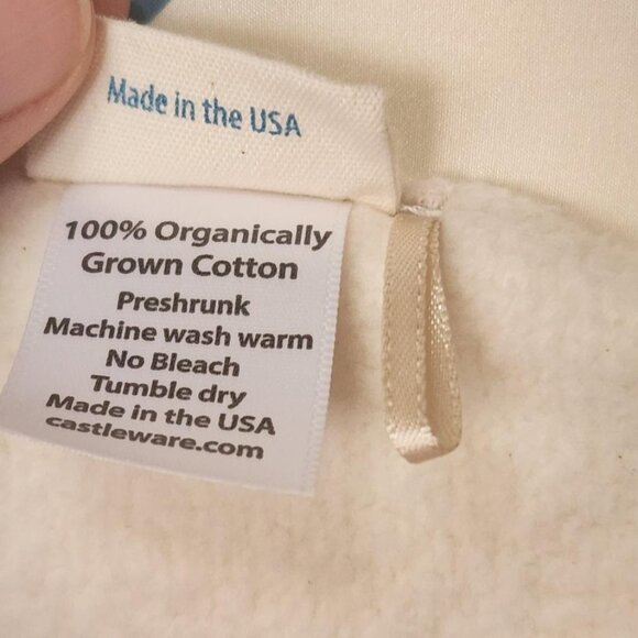 Bundle of Two CastleWare Organic Cotton Lovey Security Blanket 15 in by 15 in - Picture 5 of 5